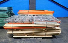 Teardrop Pallet Racking, 42" x 120" Uprights, 17 Uprights, Assorted Beams and Decking
