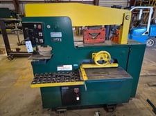 6" x 6" x 1/2" Scotchman #9012-24M, hydraulic ironworker, 90 ton, 12" throat, 24" shear, angle/notcher/brake