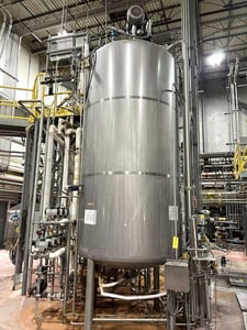 2000 gallon DCI, sanitary reactor/fermenter, 316L Stainless Steel, 50 psi/FV @ 350&deg;F, 150 psi/FV @ 350&deg;F