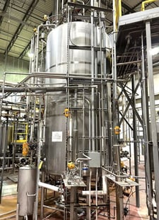 2000 gallon DCI, sanitary reactor/fermenter, 316L Stainless Steel, 50 psi/FV @ 350°F, 150 psi/FV @ 350°F
