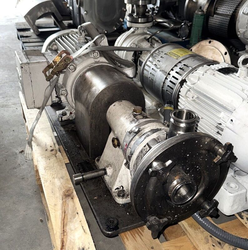 Fristam #FZX2200, Stainless Steel liquid ring horizontal centrifugal pump, 2" inlet/outlet, 15 HP @ 1760 RPM