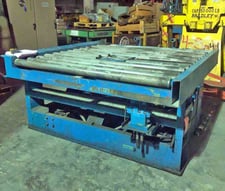 10000 lb. x 72 outside dimension Braner downlayer, in-line, 3.5" diameter rolls on 6" centers, 74.75" roll