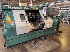 Nakamura Tome #TW-10, twin turret turning center, Fanuc 18iT, dual Royal QG-65 collet chucks, dual