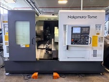 Nakamura Tome #WT-250-II, 4" Axis CNC turning center, Fanuc 31iA, (2) 24 position turrets with live milling