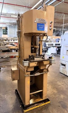 6 Ton, Denison Multipress #R065MC202PIS, C-frame hydrauic press, 10" stroke, 16" daylight, 6" throat, 2" ram