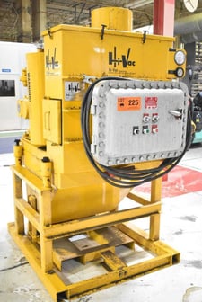 Hi-Vac #320CF, industrial portable vacuum, 20 HP, self dumping hopper, automatic bag shaker with timer, 2010