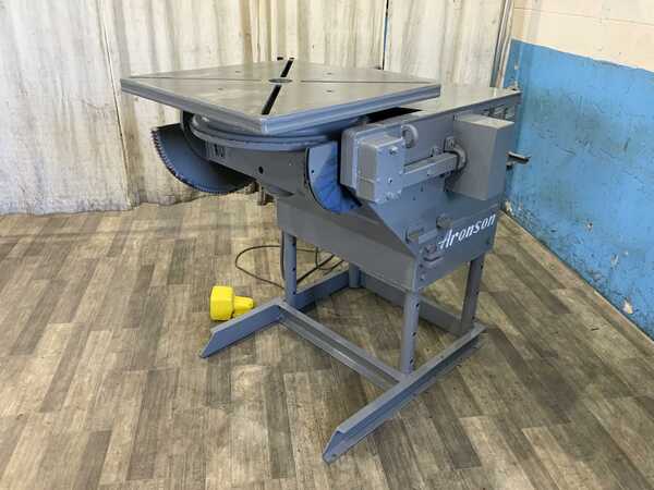 2500 lb. Aronson #HD25B, welding positioner, 30" x 30" table area, 135° power tilt, forward/reverse