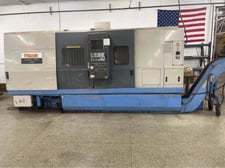 Mazak #SLANT-TURN-40N, CNC Lathe, 21.6" swing, 80" centers, 18" chuck, 40 HP, 2200 RPM, Mazatrol T Plus