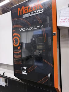 Mazak #VC-500A/5X, 5-Axis Vertical CNC Machining Center, 21.8" X, 19.8" Y, 20" Z, 15 HP, 10000 RPM, 30