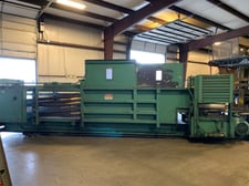 Maren #203-338, Open End, Manual Tie Horizontal Baler, Feed Opening, 64" x 34", 12" Cylinder, 60 HP