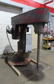 60 HP Hi-Speed Disperser, 3.5" diameter x 46.5" long carbon steel shaft, 18" blade diameter, air-over-oil