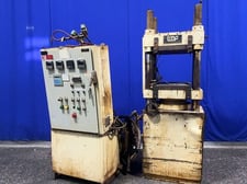 220 Ton, TMP, Four-Post Hydraulic Press, 16" x 16" x 18", 10 HP, 2500 psi, 1993