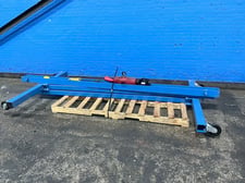 1 Ton, Gorbel, Mobile Gantry Crane, 136" Span, 120" Height, Dayton Chain Hoist & Trolley