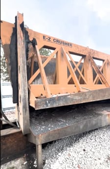 RM Johnson #Model-A, Stationary Car Crusher, 120 HP, 48-second crushing cycle, large vehicle crushing