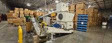 Vecoplan #RG-42/60-XL, Shredder System, Gaylord tipper & conveyors, 15" diameter x 42" rotor, (48) 1.5"