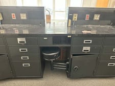 LeFebure Standing Height Banking Desk Casework, 9-Piece Set, w/o Counter Top