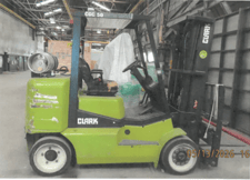 10,000 lb. Clark #CGC50, LPG Forklift, Cushion Tire, Lift Truck, 3-stage Mast, Side Shift, 4.3L, 1403 hr, 2018