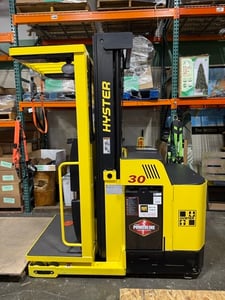 3,000 lb. Hyster #R30XM3, Electric Narrow-aisle Order Picker Forklift, 21-28" fork, 296 hours, 2022