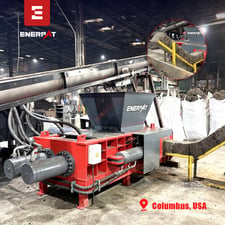 Enerpat AMB-H Aluminum Cans Baler, Continuous Feeding System, 1-10 TPH, brand new, in stock