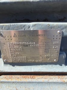 350/37.5 HP 1780/880 RPM Allis-Chalmers, Frame 447TS, TEFC, 460 Volts
