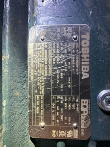 125 HP 1800 RPM Toshiba, Frame S444/5T, TEFC, 460 Volts