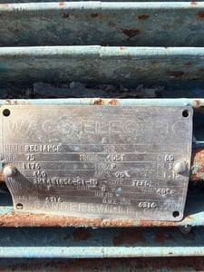75 HP 1176 RPM Reliance, Frame 405T, TEFC, 460 Volts