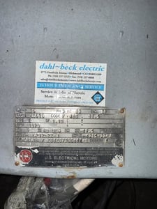 75 HP 1170 RPM U.S. Motors, DP, 460 Volts