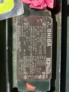 75 HP 1200 RPM Toshiba, Frame 405T, TEFC, 460 Volts