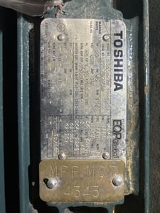 60 HP 1200 RPM Toshiba, Frame 404T, TEFC, 460 Volts, reman.