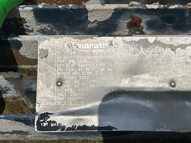 50 HP 1800 RPM Marathon, Frame 326T, TEFC, 230/460 Volts