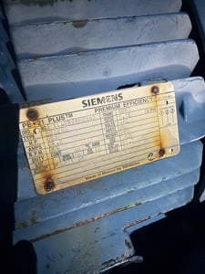 40 HP 885 RPM Siemens, Frame 365T, TEFC, 460 Volts