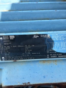 40 HP 1770 RPM WEG, Frame 324/6T, TEFC, 230/460 Volts