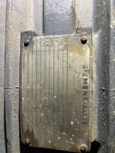 40 HP 3600 RPM Siemens, Frame 324TS, TEFC, 460 Volts