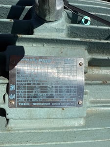 25 HP 1800 RPM TECO, Frame 284T, TEFC, 460 Volts