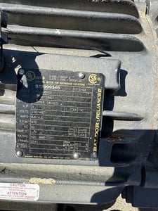 3 HP 870 RPM Baldor, Frame 254T, 230 v.