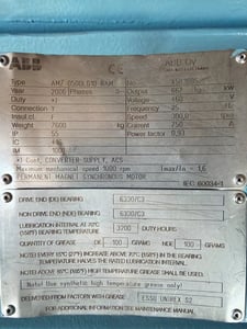 667 HP 300 RPM ABB, Frame 0500LG10, TEFC, 460 Volts, 25 Hz, New Surplus