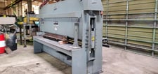 1/4" x 10' HTC #250-10A, hydraulic power squaring shear, 124" cut width, 36" front operated power back gauge