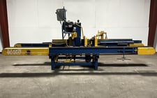 Baker #BBR-0, horizontal band resaw, 6" width x 12" H capacity, 28" wheels, 20 HP, 20-120 FPM, powered