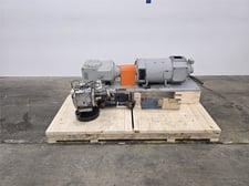 Nordson Xaloy #MSDP-300, melt pump, 3733 lb./hr., 5000 PSI max, 650&deg;F max, 30 HP DC, SEW 15.77:1 gearbox