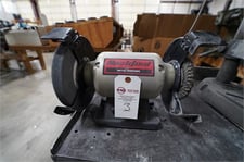 8" Buck Tool #TLG-200L5, double end bench grinder, 8" x 1" x 5/8" wheel, 3600 RPM