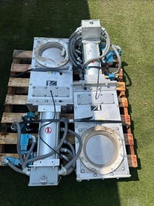 10" Salina Vortex #JA10V1-WS1, Clear Action Slide Gate Valve, pneumatic actuator, (2 available)