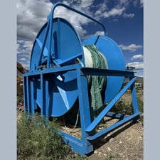 Aluminum Drum Winch, 60" diameter, 36" drum width, steel frame, 12-strand braided Oletec rope