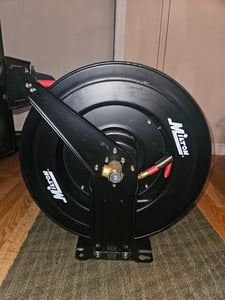 Heavy duty hose reel, Milton, 3/8 ID, 300 psi, brand new