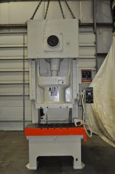 220 Ton, Aida #NC1-200(1), SSSC press, 6.2" stroke, 16.14" Shut Height, 4.33" adj., 54.7" x26.7" bed, 35-70