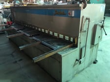 1/4" x 12' Baykal #HGL-3700/6, hydraulic swing beam shear, 39" front squaring arm, (2) front support arms