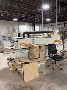 Casadei #Flexa-27, Single Sided Edgebander, premill, sound attenuated enclosure, 2018