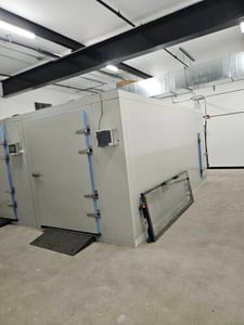 Zhongshan Aim #AGHD-150ELC, food drying system, LOT of 3, w/ Trolleys & Trays, 201 Stainless Steel, 2023