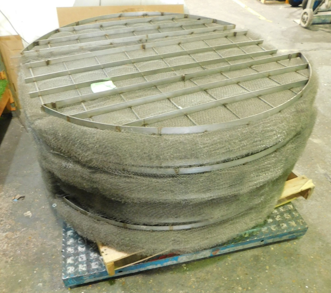 Koch Glitsch, Demister Mist Eliminator Mesh Pad, 3-Section, 52" x 4", 316 Stainless Steel, unused (4