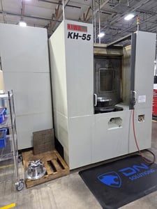 Kiwa #KH-55, horizontal machining center, 31.5" X, 31.5" Y, 31.5" Z, 10000 RPM, 47 HP, 120 automatic tool