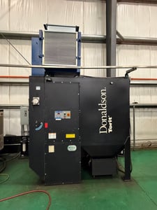 558 sq.ft., Donaldson #TG4-PowerCore, dust collector, 7.5 HP, built-in exhaust silencer, 230 V.